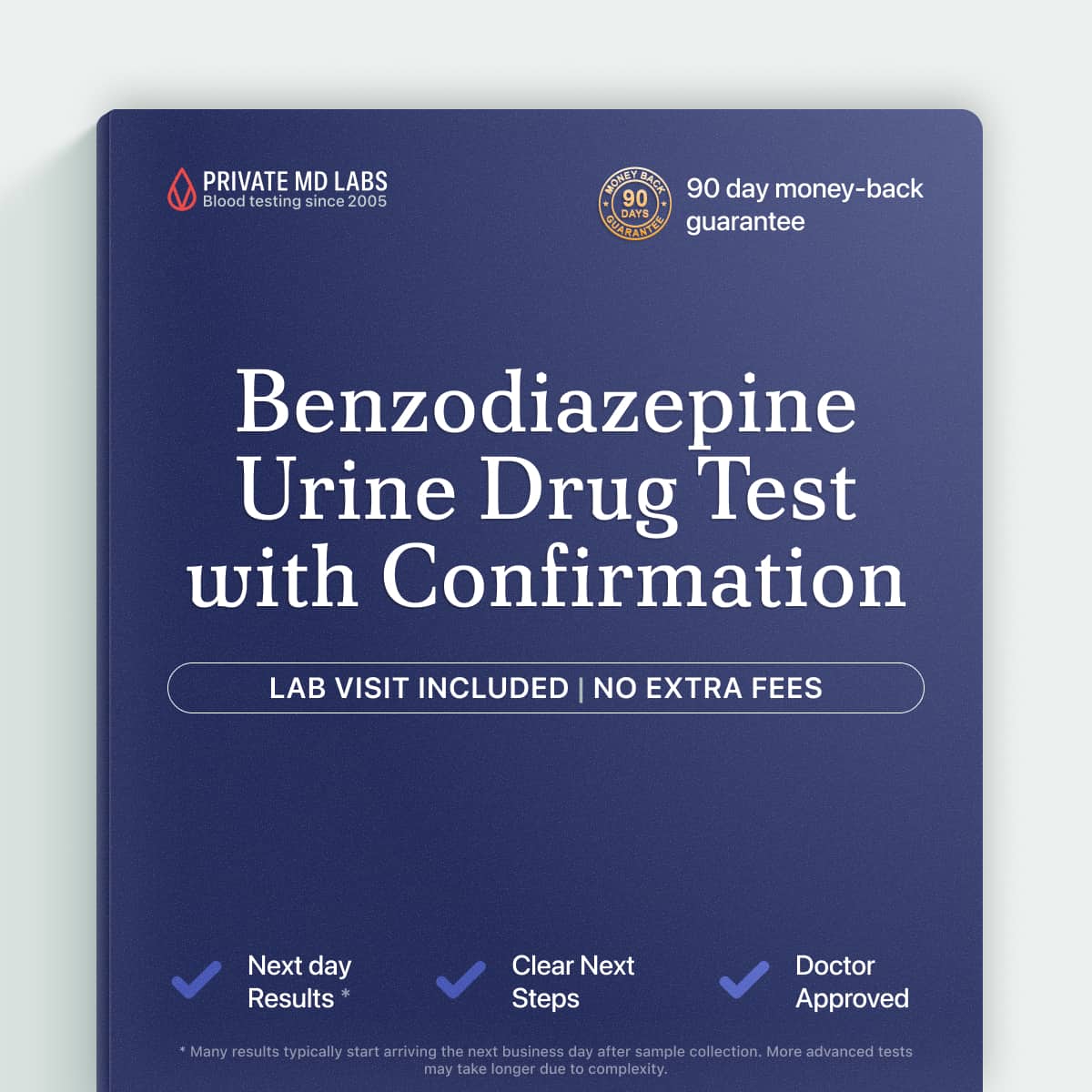 Urine drug monitoring test for benzodiazepine use and prescription compliance