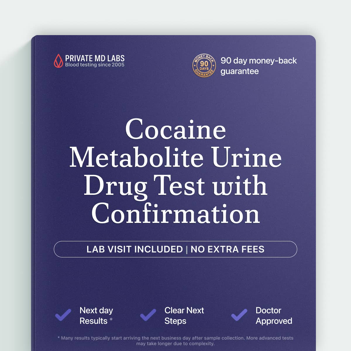 Urine drug test for cocaine metabolite screening and compliance monitoring