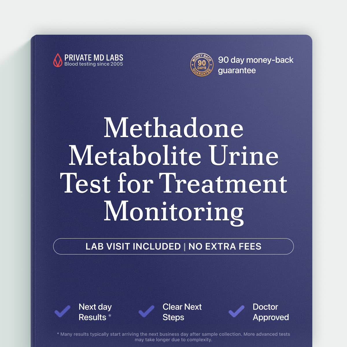 Methadone metabolite urine test for monitoring opioid treatment compliance
