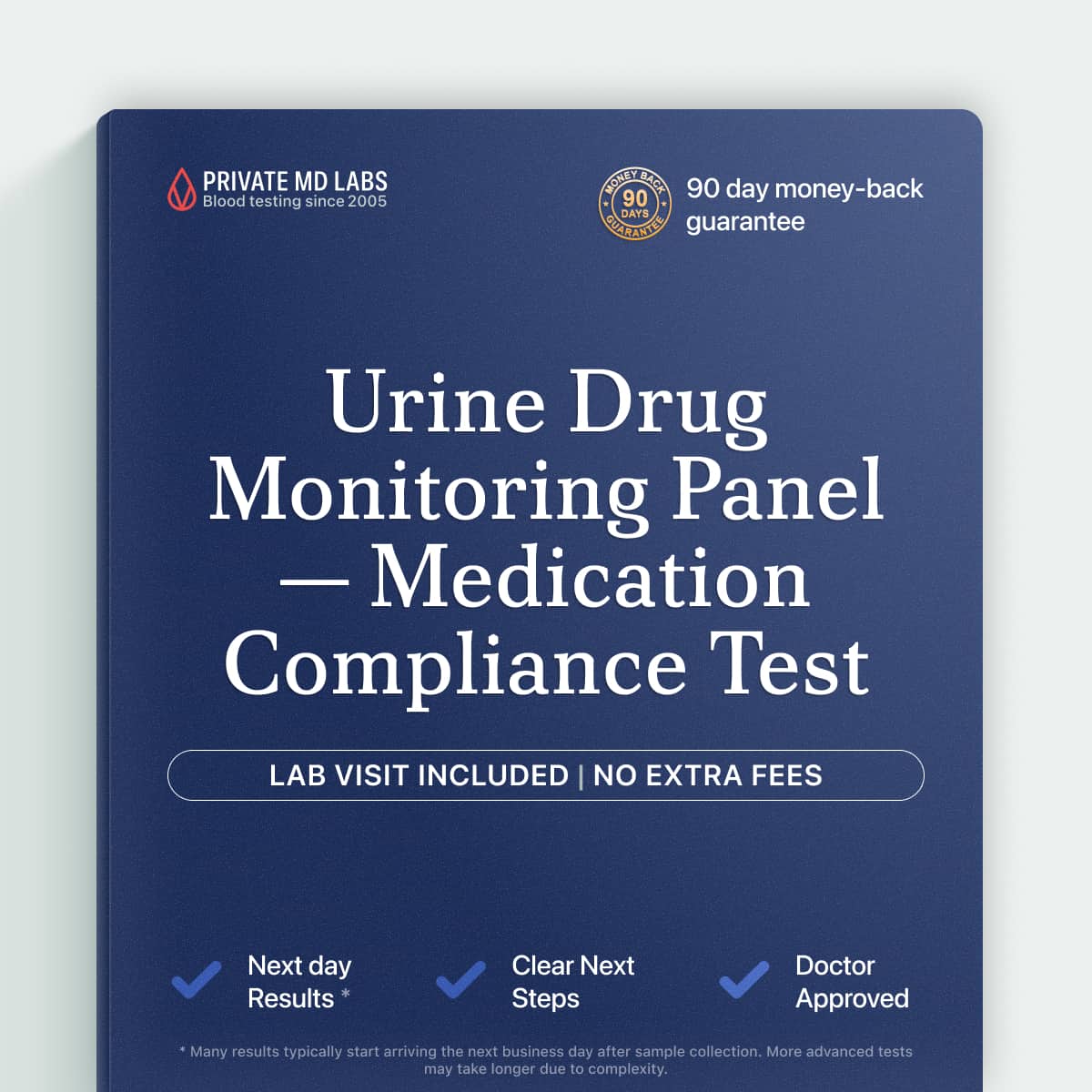 Urine drug monitoring panel for tracking prescription medication compliance and misuse