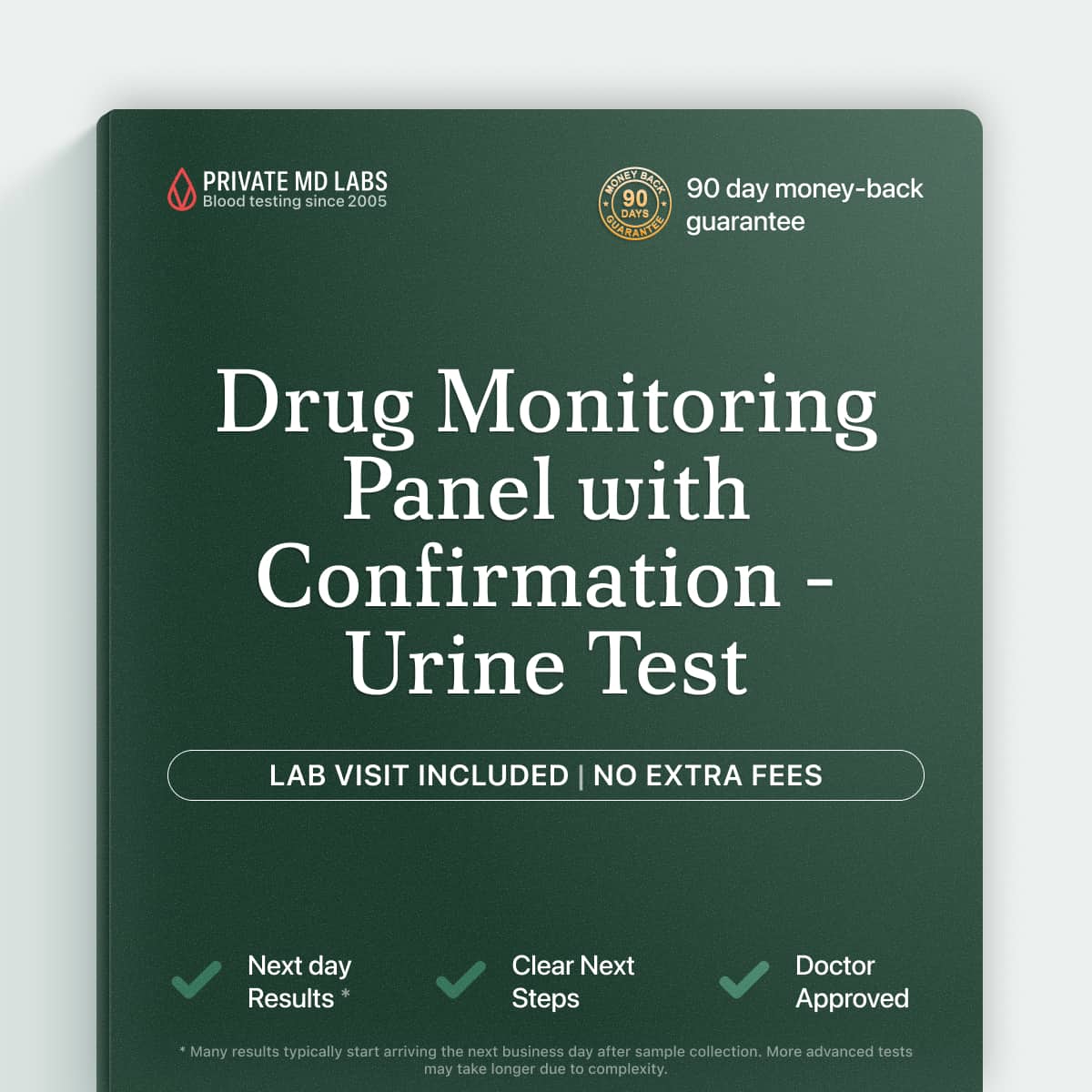 Drug monitoring urine panel for compliance and prescription medication testing