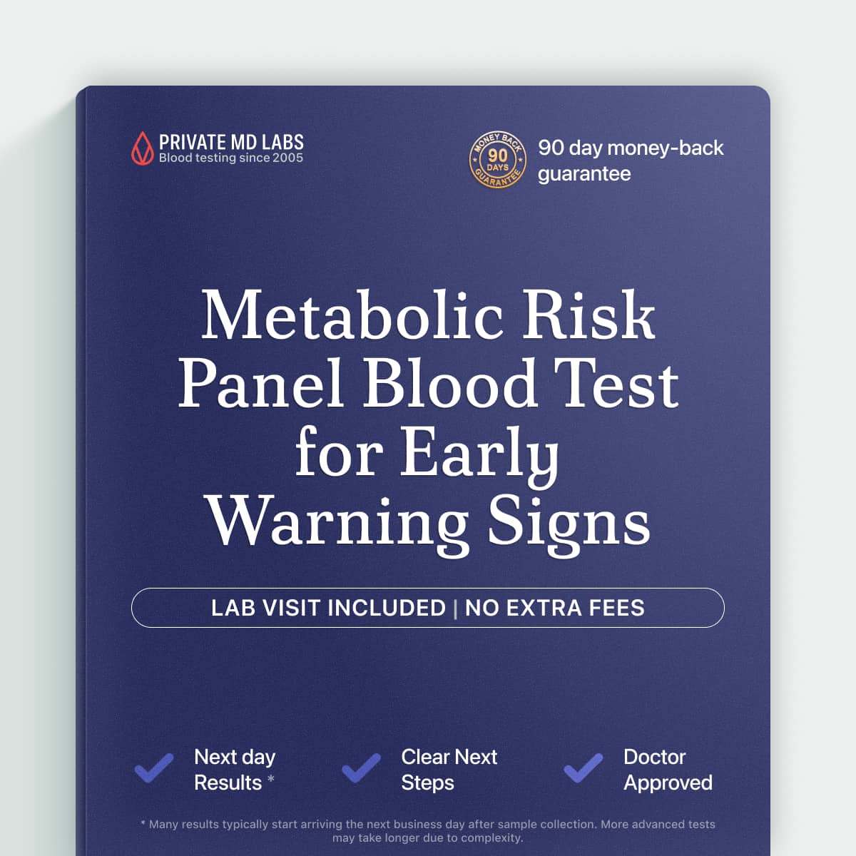 Metabolic risk panel for adults checking early signs of metabolic syndrome