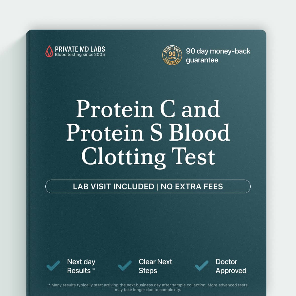 Protein C and S test for evaluating inherited or acquired blood clotting risk
