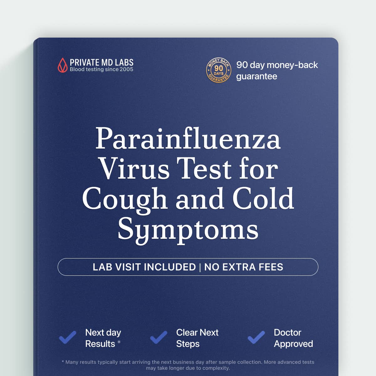Parainfluenza virus antigen test for diagnosing respiratory illness symptoms