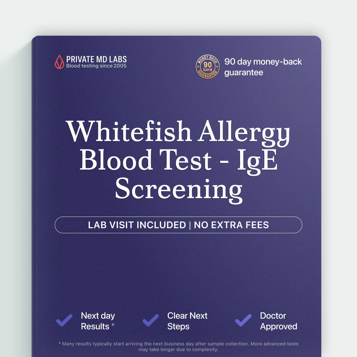 Whitefish IgE allergy test for people with reactions after eating fish