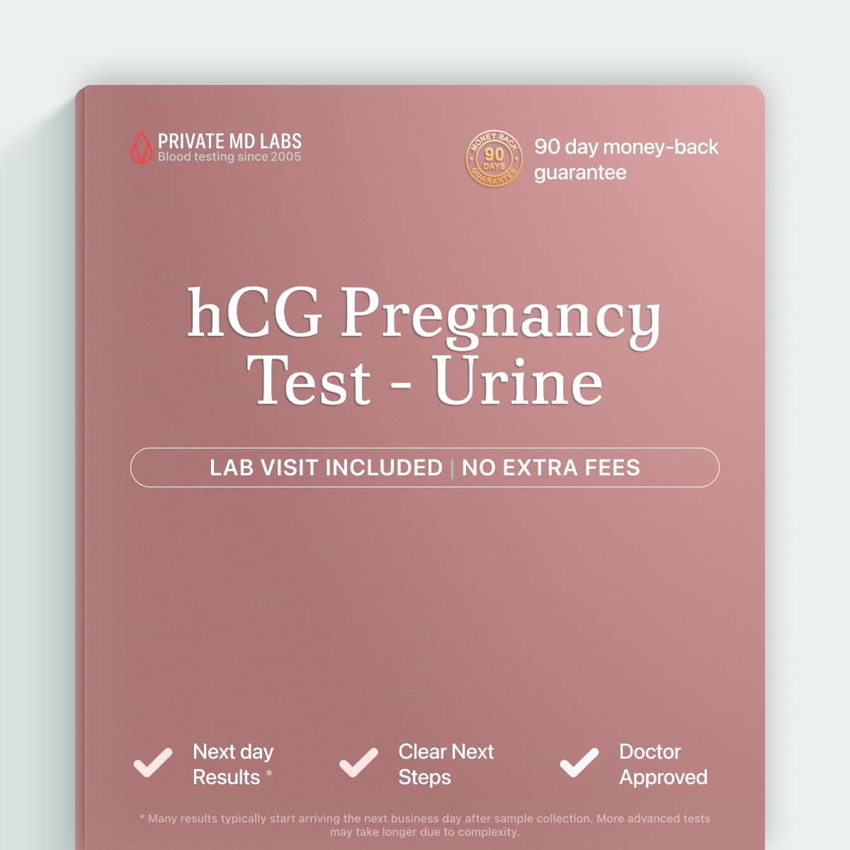 Urine hCG test for women checking early pregnancy just days after conception