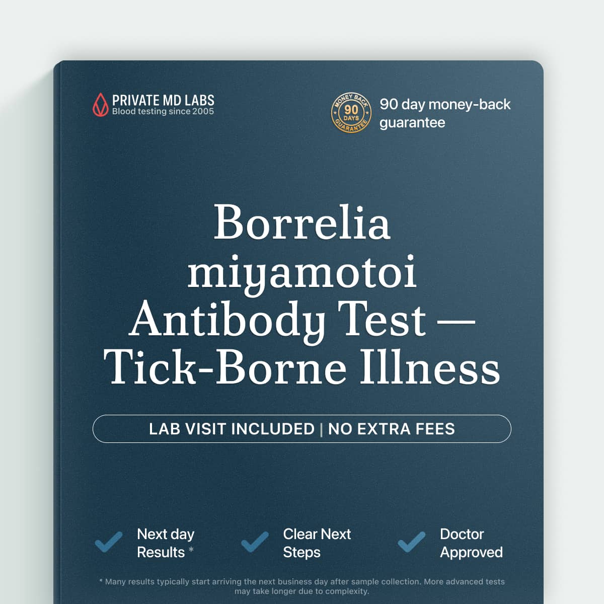 Tick-borne illness antibody test for possible Borrelia miyamotoi infection symptoms