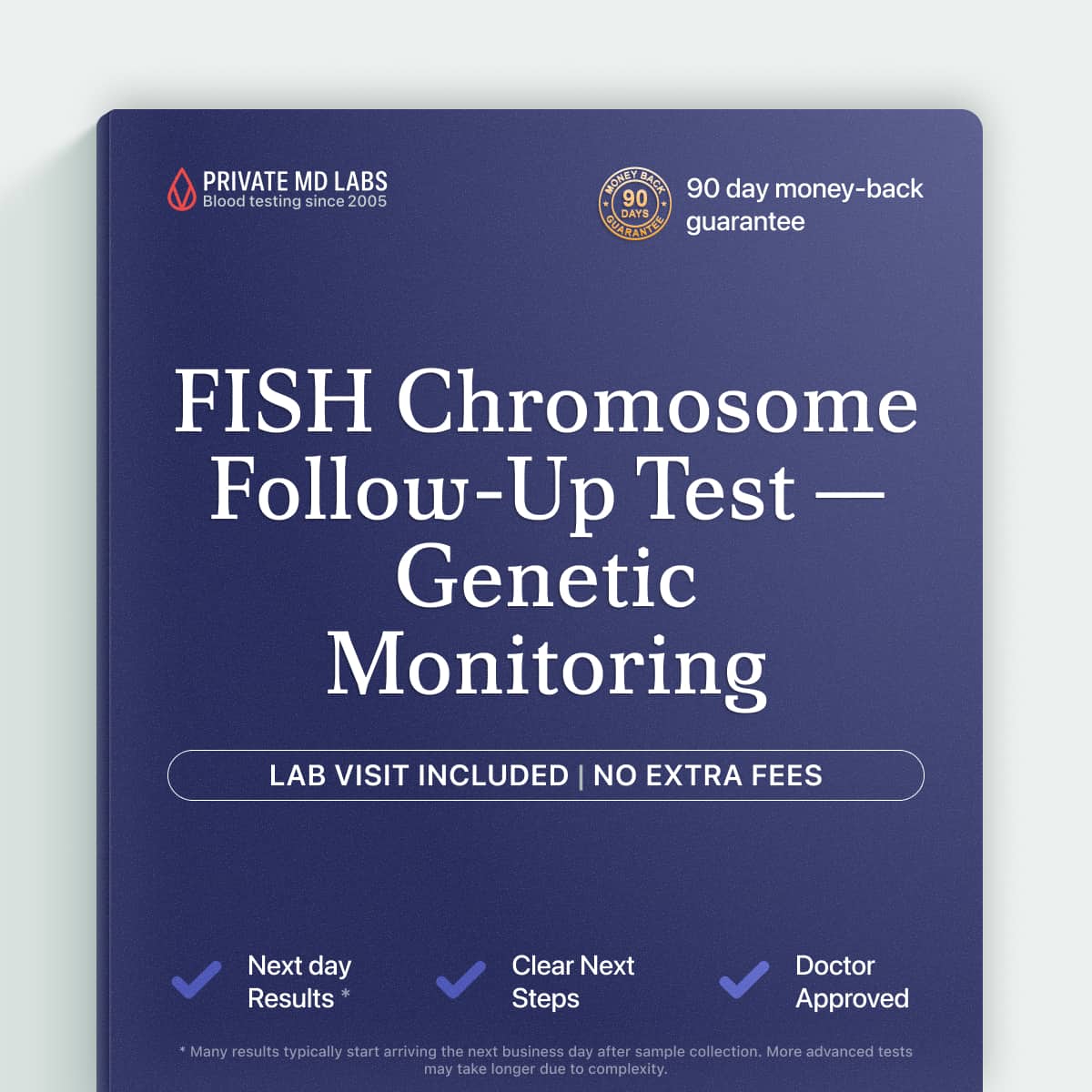 FISH chromosome probe follow-up test for tracking genetic or cancer-related abnormalities