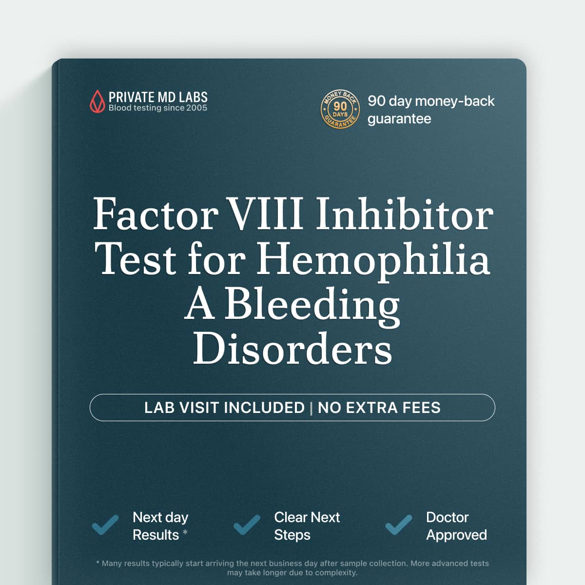 Specialized bleeding disorder test for hemophilia A patients monitoring Factor VIII inhibitors