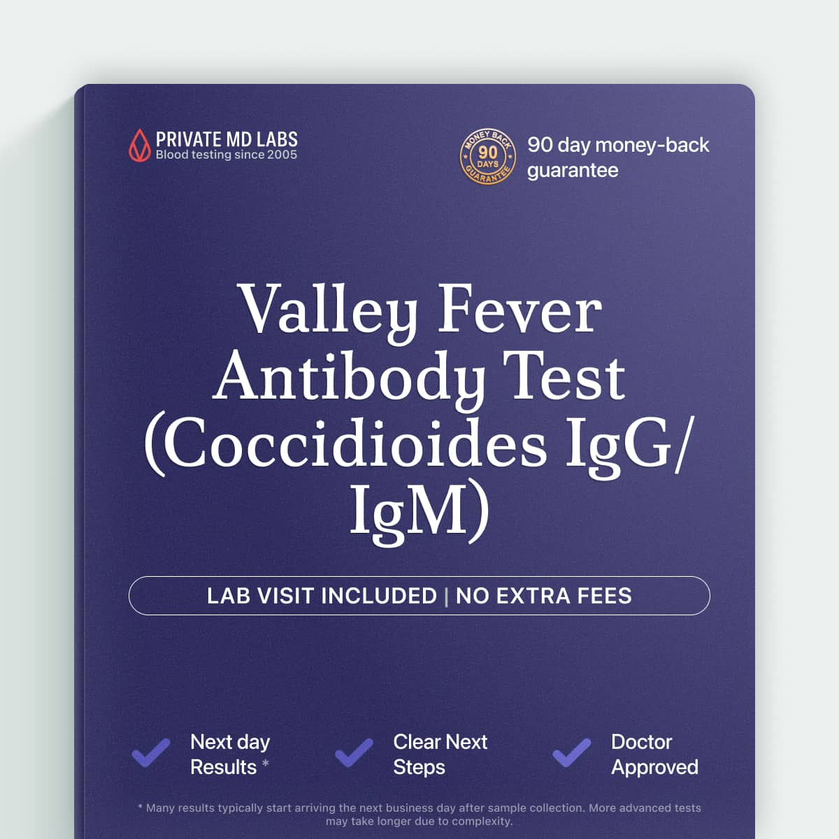 Coccidioides antibody test for diagnosing valley fever fungal infection symptoms