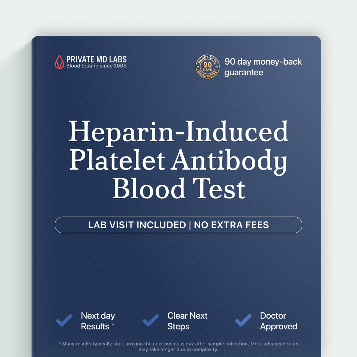 Heparin-induced platelet antibody test for patients monitoring heparin therapy safety