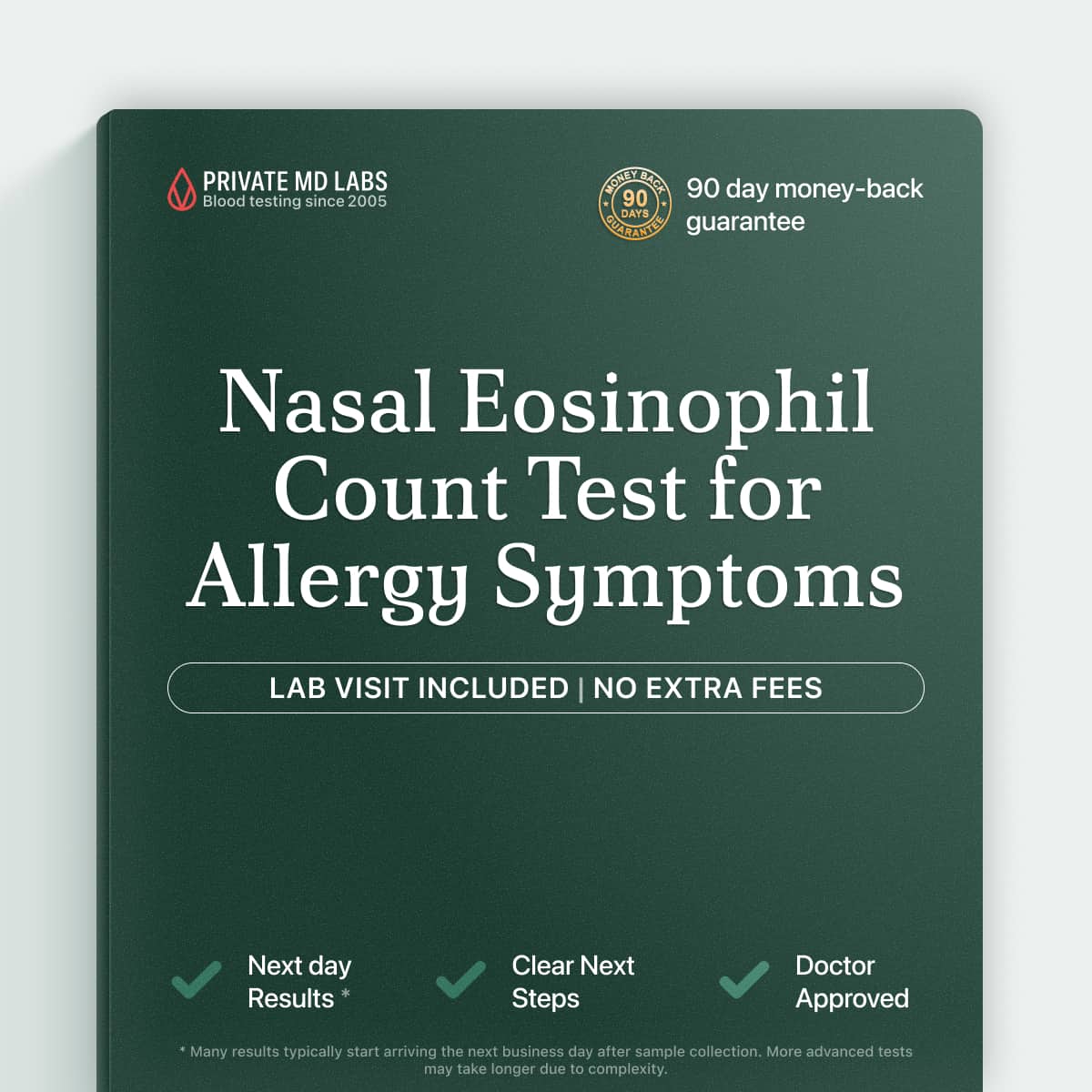 Nasal eosinophil test for people with chronic sneezing, congestion, or allergy symptoms