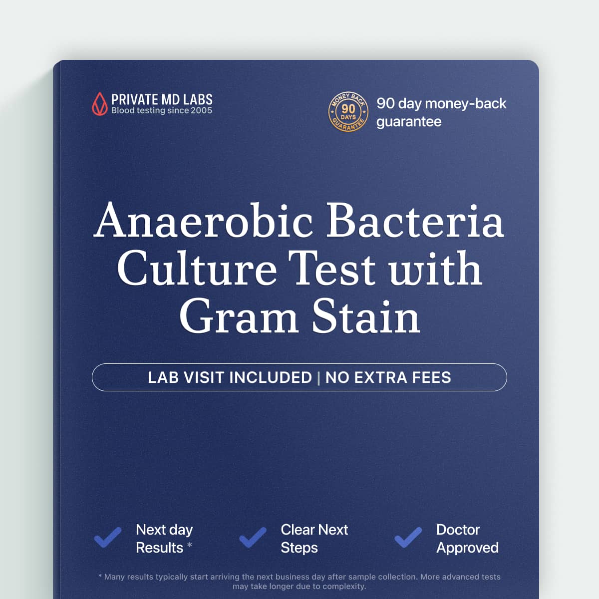 Anaerobic bacteria culture test for diagnosing deep wound or tissue infections