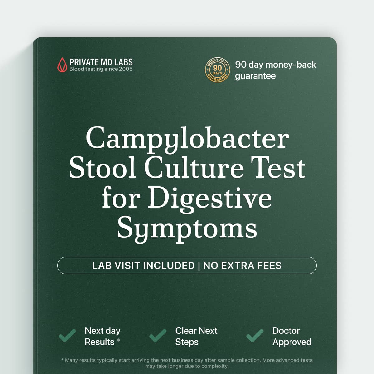 Stool culture test identifying Campylobacter bacteria causing digestive illness