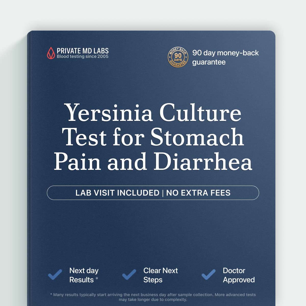 Yersinia culture test for digestive symptoms like fever, cramps, and diarrhea