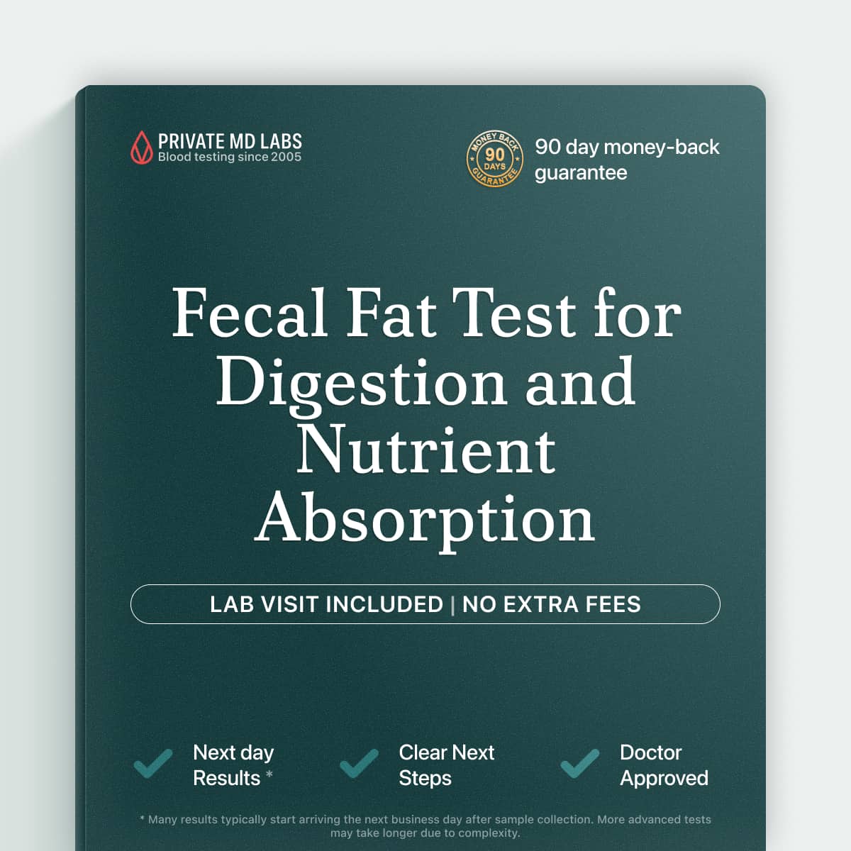 Fecal fat test for digestive symptoms linked to malabsorption and nutrient loss