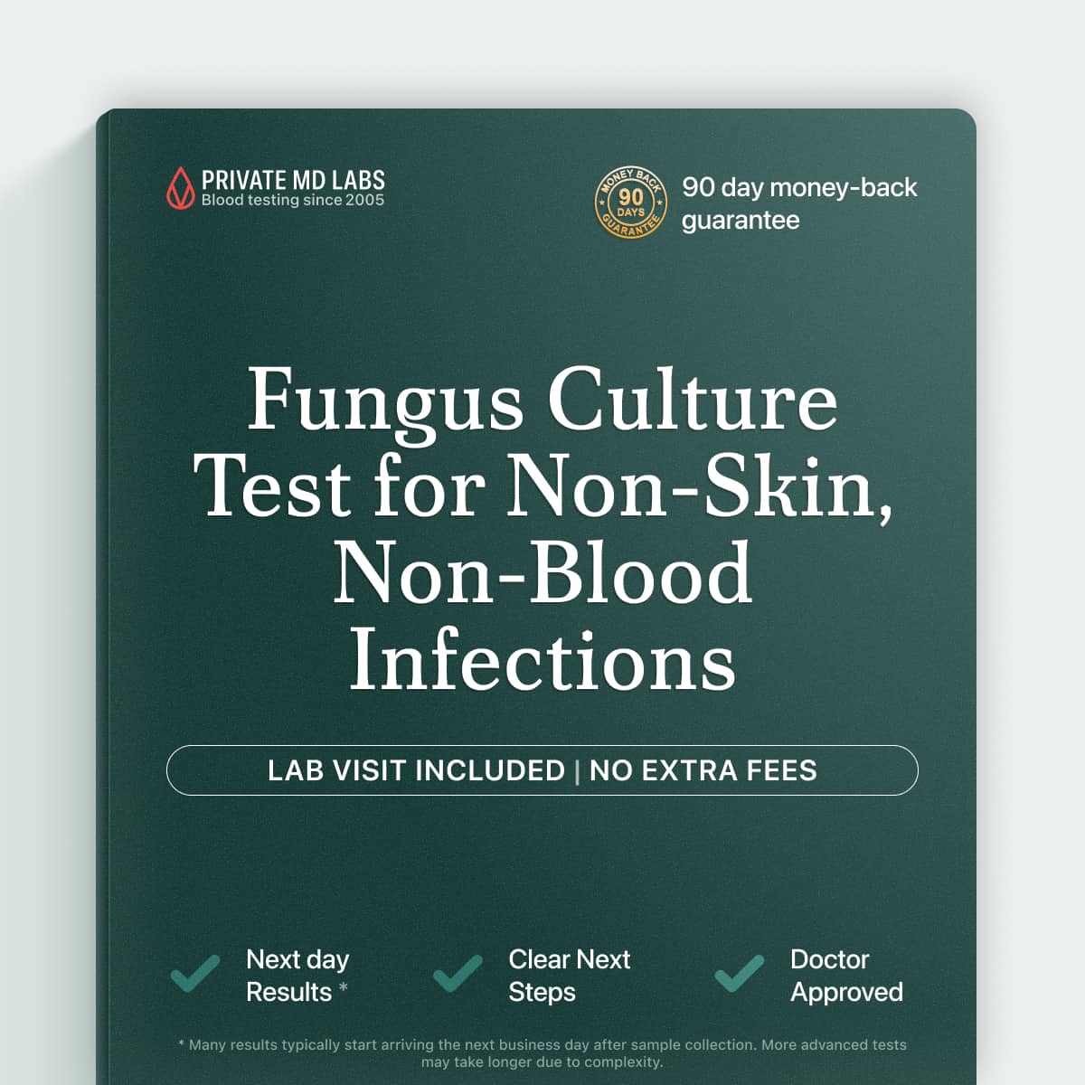 Fungus culture test for diagnosing suspected fungal infections outside hair, skin, blood