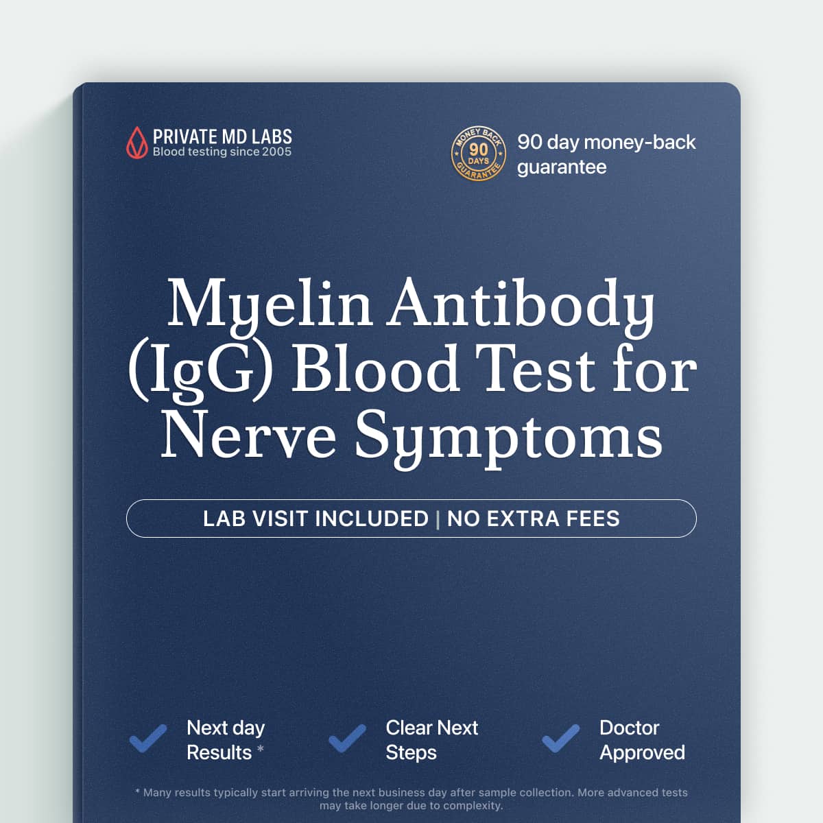 Myelin antibody IgG test for evaluating nerve-related symptoms and neurological concerns