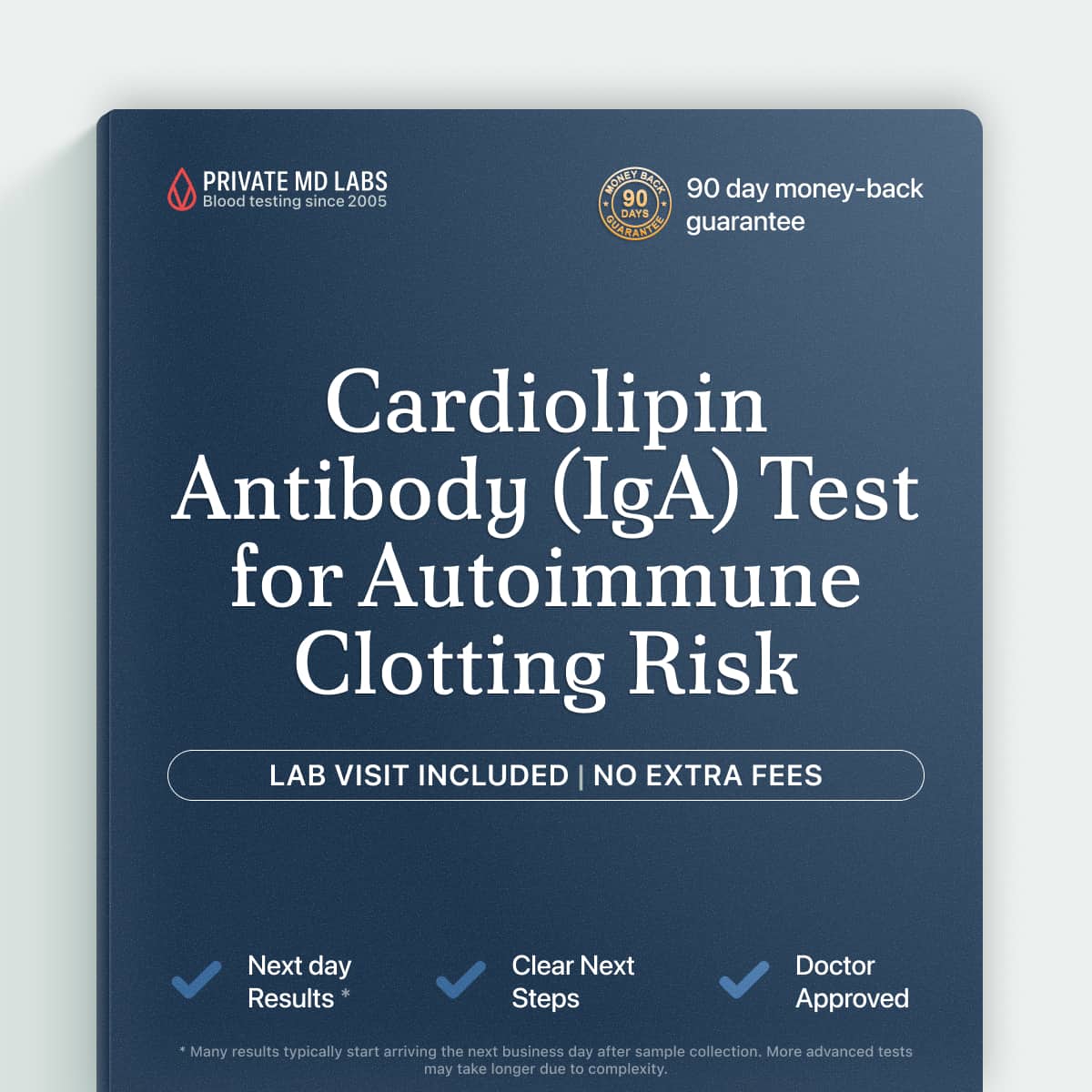 Cardiolipin antibody test for autoimmune symptoms like clotting or recurrent miscarriage