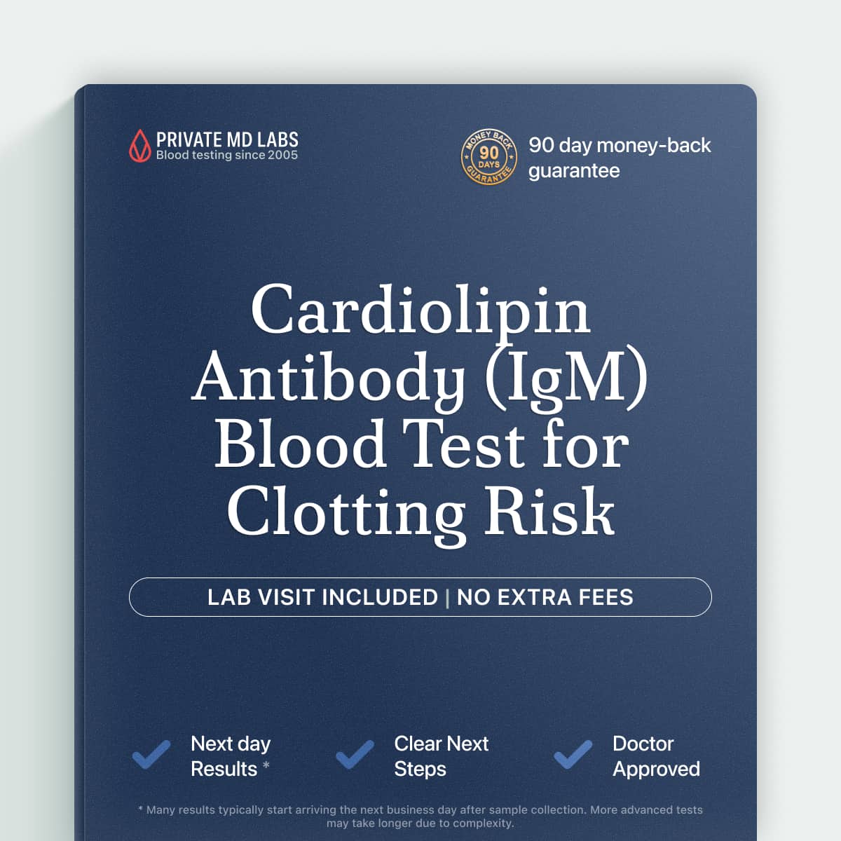 Cardiolipin antibody test for autoimmune symptoms like clotting or recurrent miscarriage