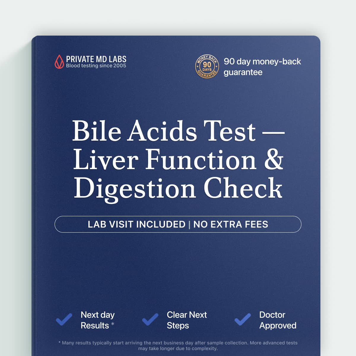 Bile acids test for liver health, digestion, and metabolic wellness concerns