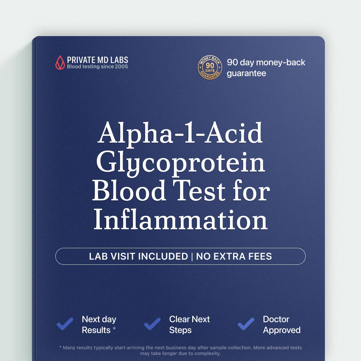 Alpha-1-acid glycoprotein test for tracking inflammation and chronic disease markers
