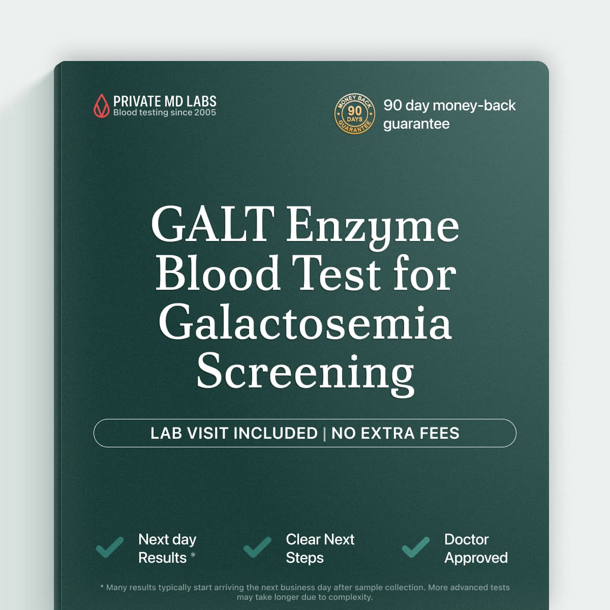 GALT enzyme test for infants and families with galactosemia genetic risk history