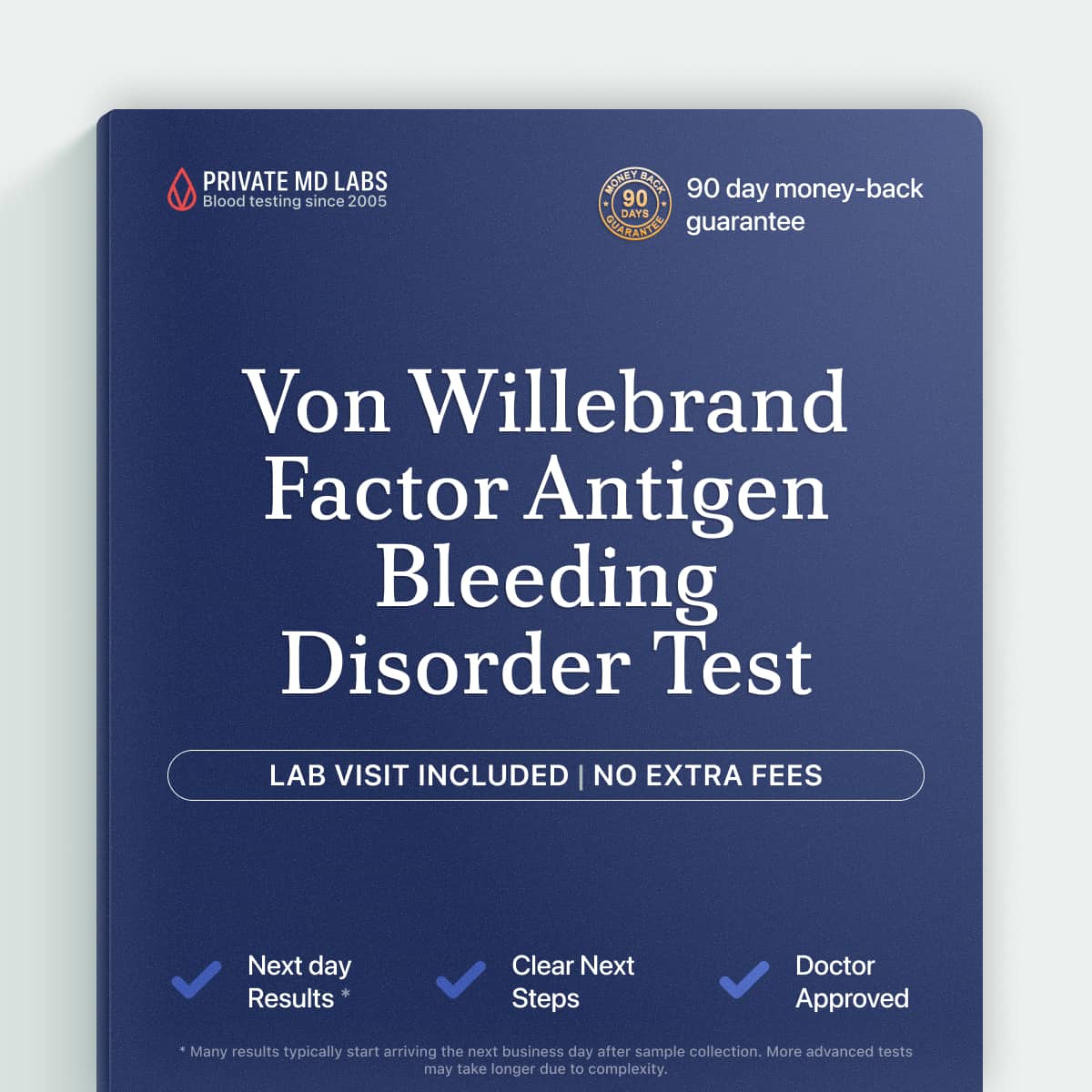 Bleeding disorder test for people with family history of von Willebrand Disease