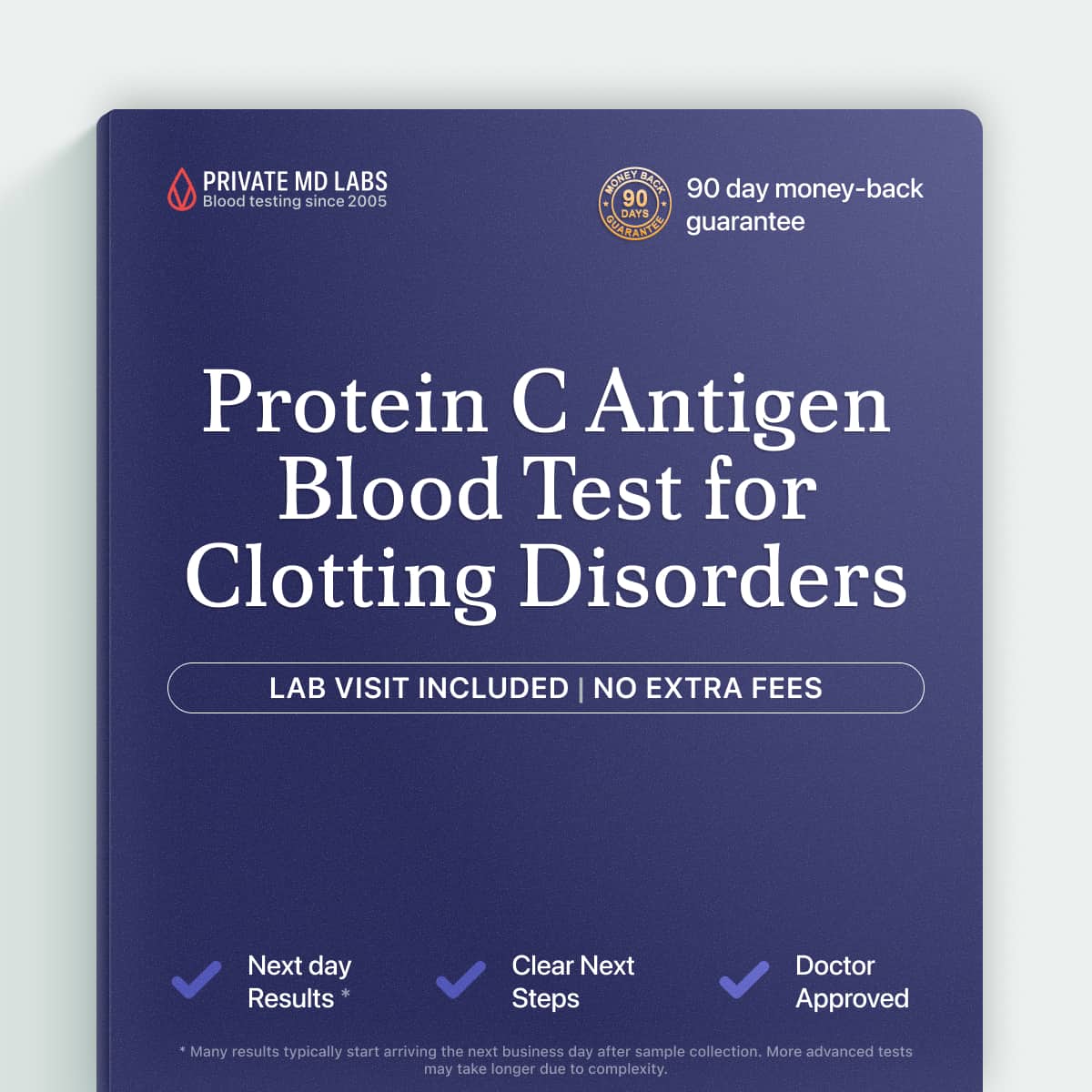 Protein C antigen test for clotting disorders and family history of blood clots