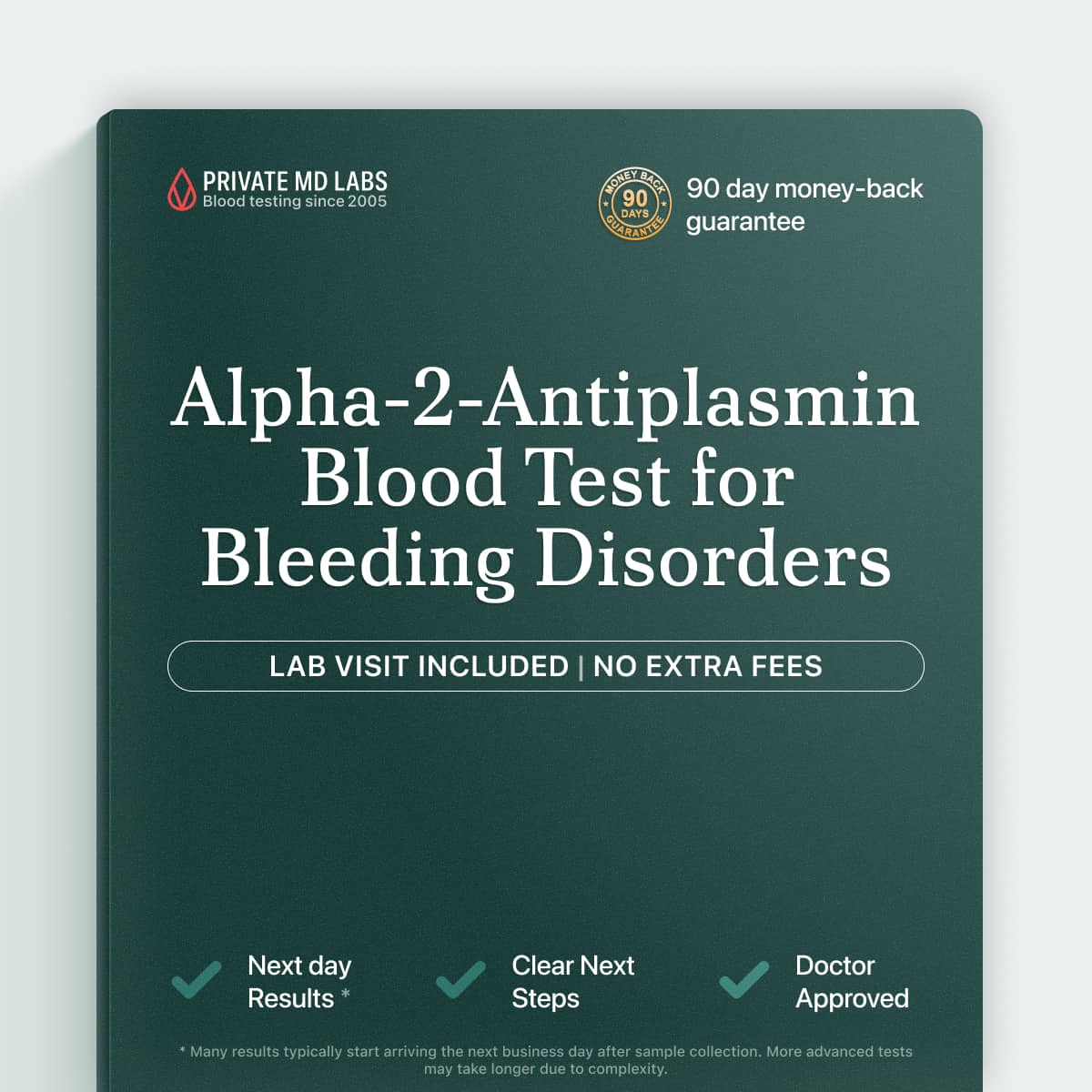 Alpha-2-Antiplasmin test for evaluating unusual bleeding or clotting disorders