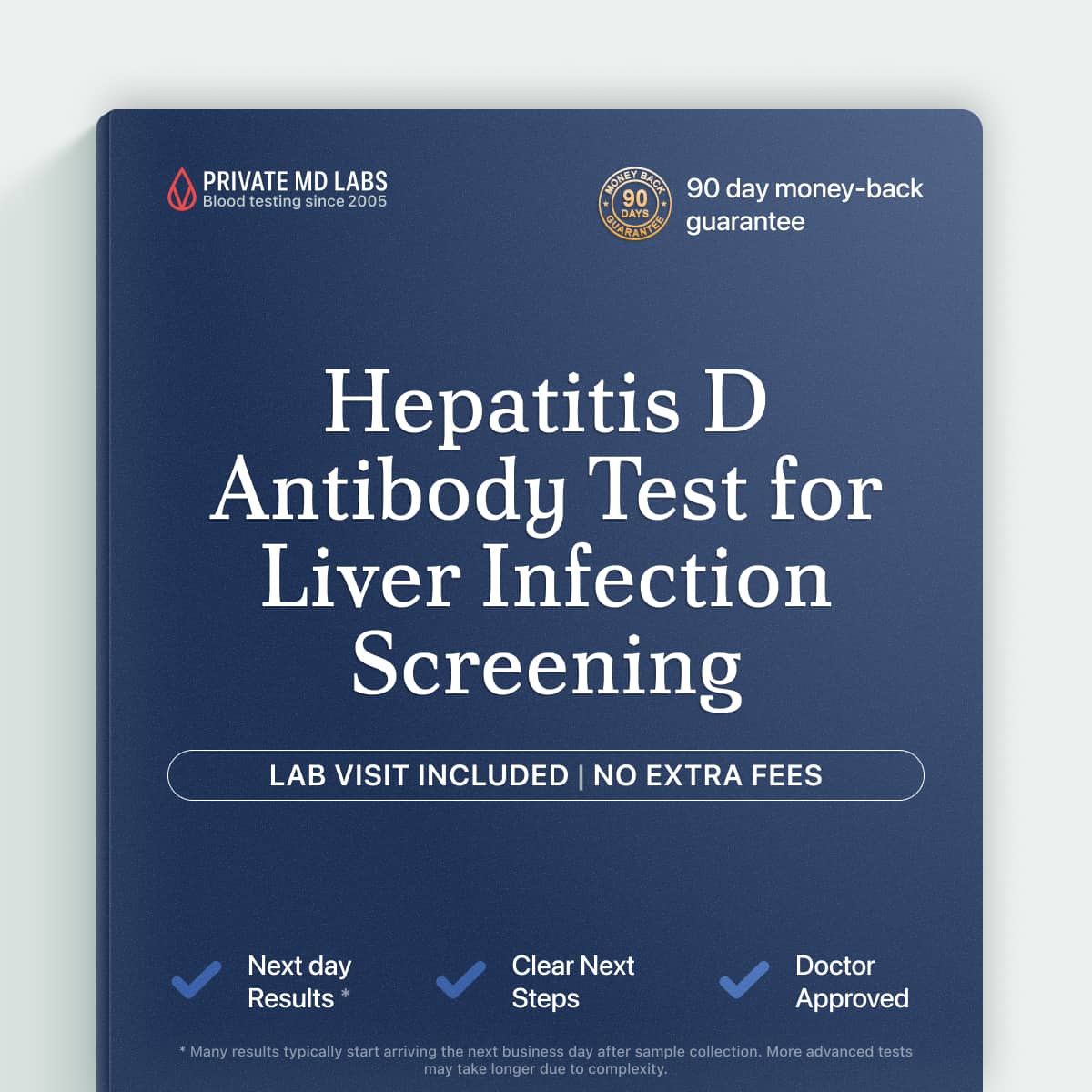 Hepatitis D antibody test for people with hepatitis B needing liver infection screening