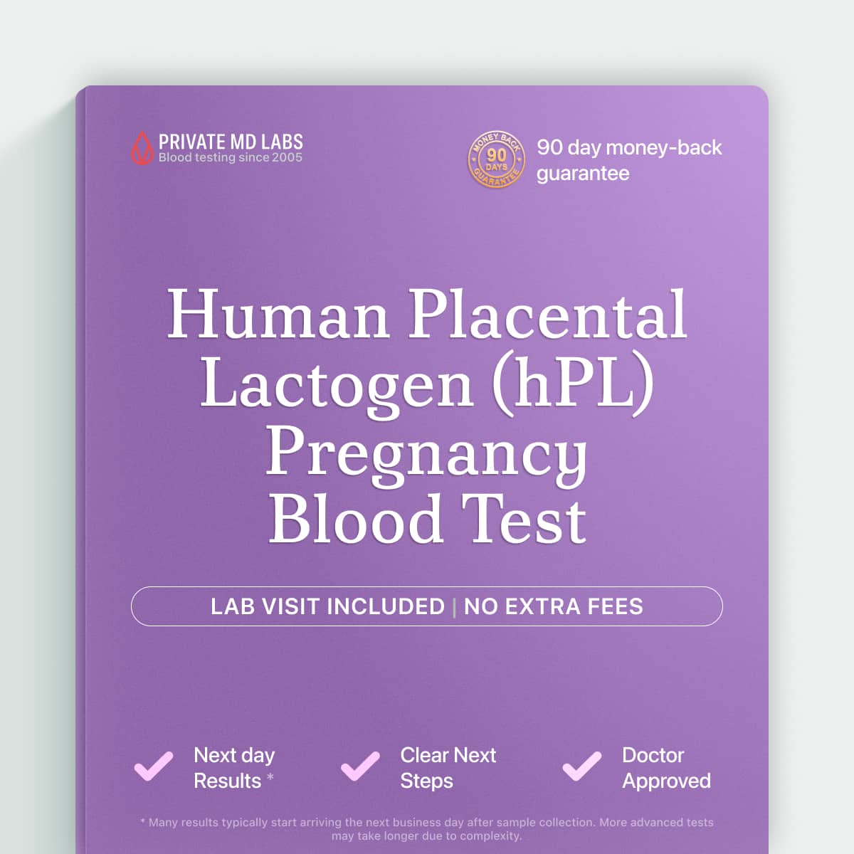 Human placental lactogen test for pregnant women monitoring placental and fetal health