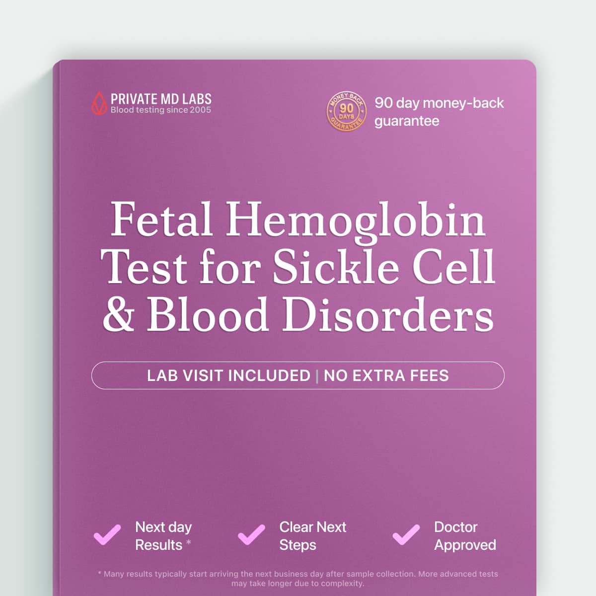 Fetal hemoglobin test for sickle cell, thalassemia, and blood disorder screening
