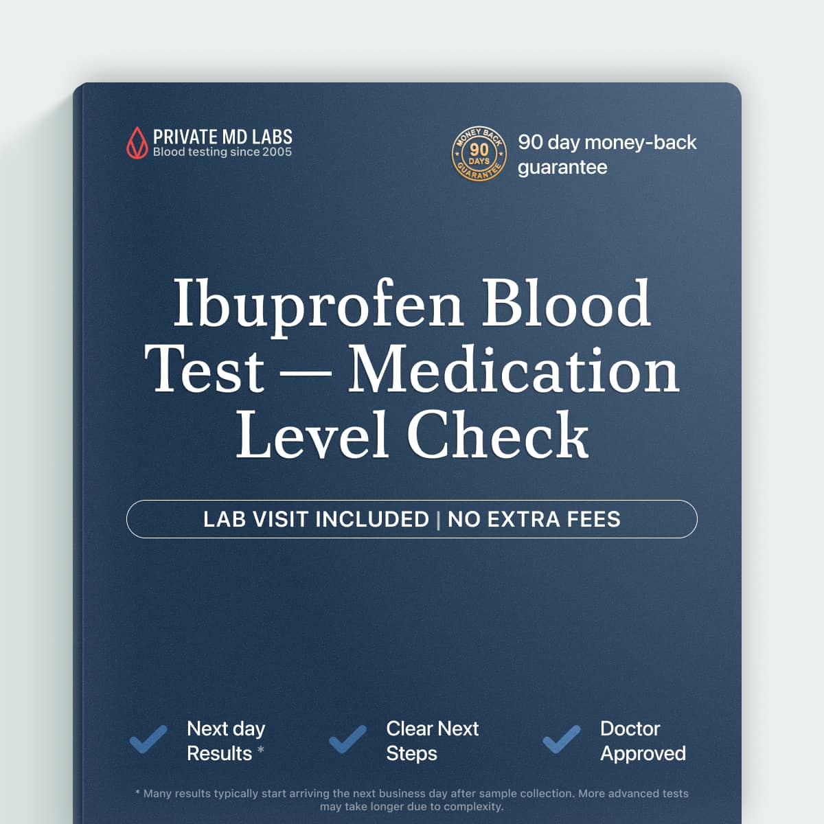 Ibuprofen serum test for monitoring medication levels and possible overdose