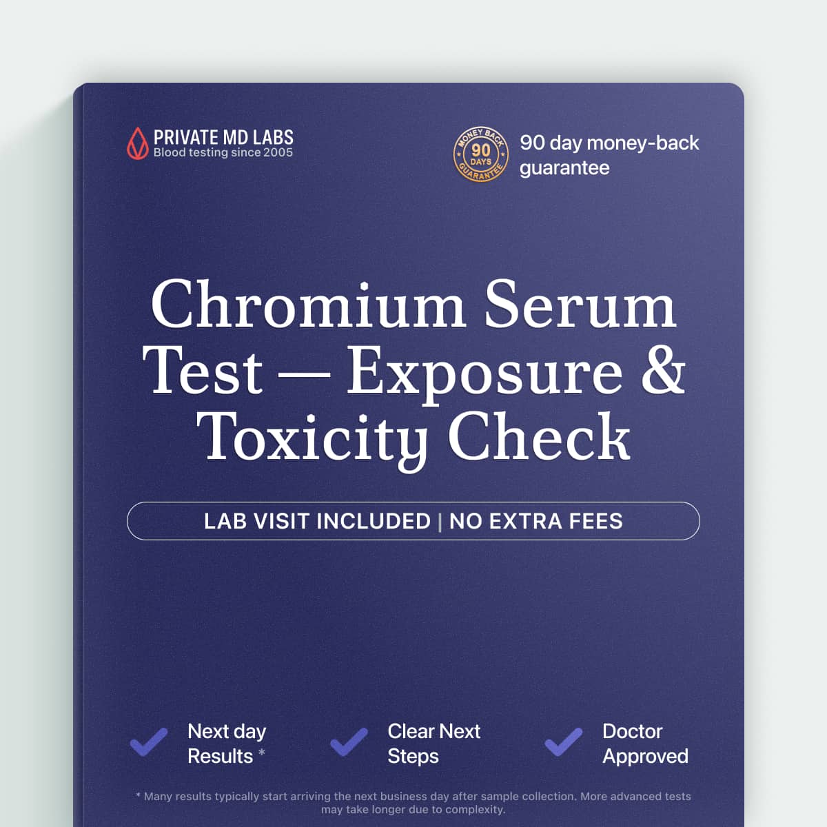 Chromium serum test for checking occupational exposure or toxicity risk