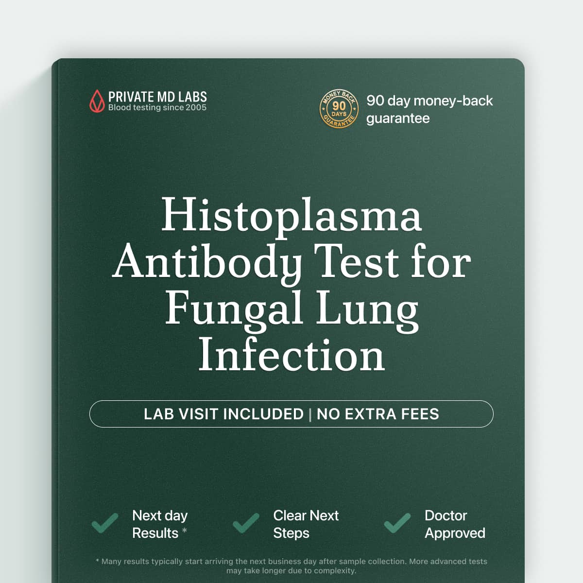 Histoplasma antibody test for diagnosing fungal lung infection histoplasmosis