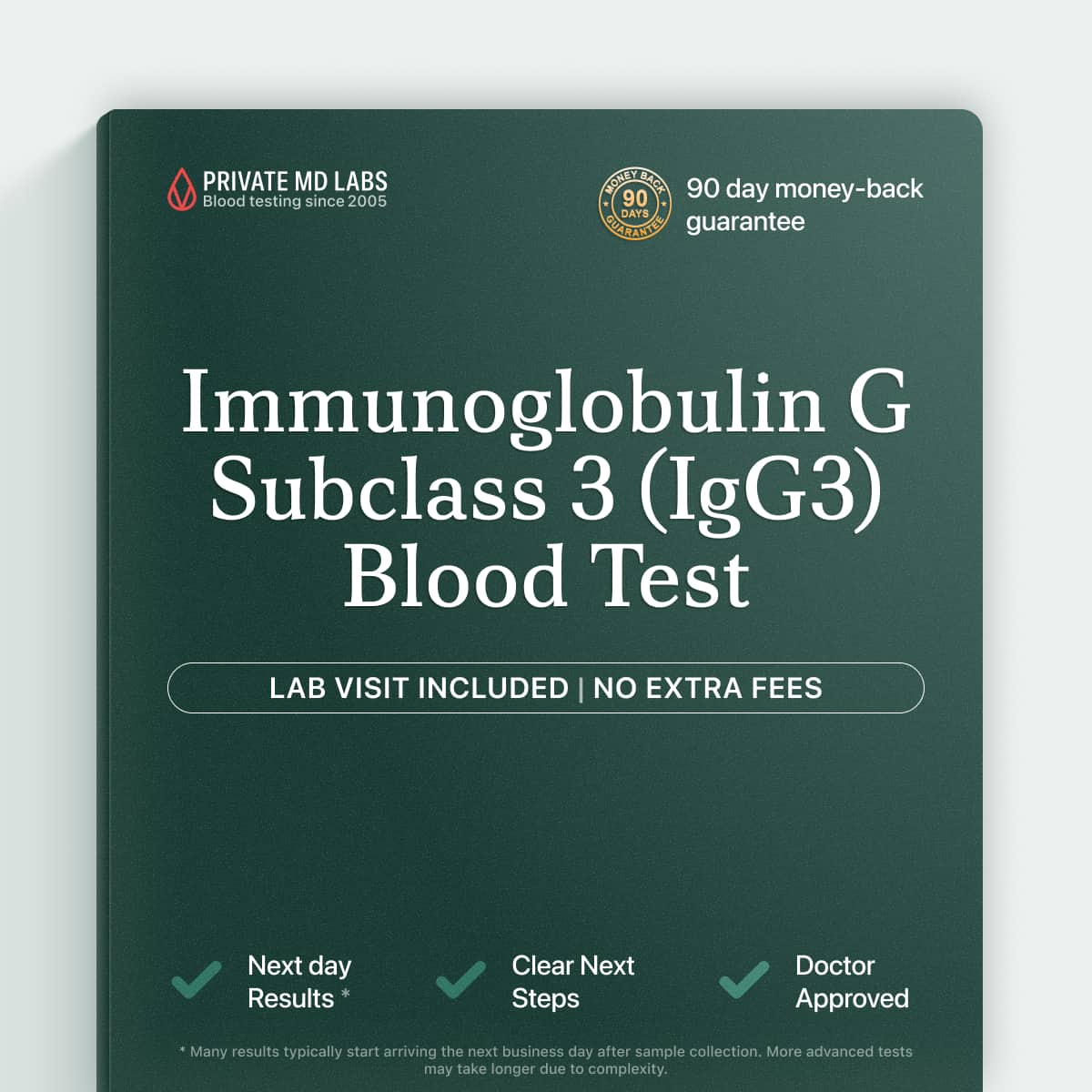 IgG3 subclass test for adults with recurrent infections or immune concerns