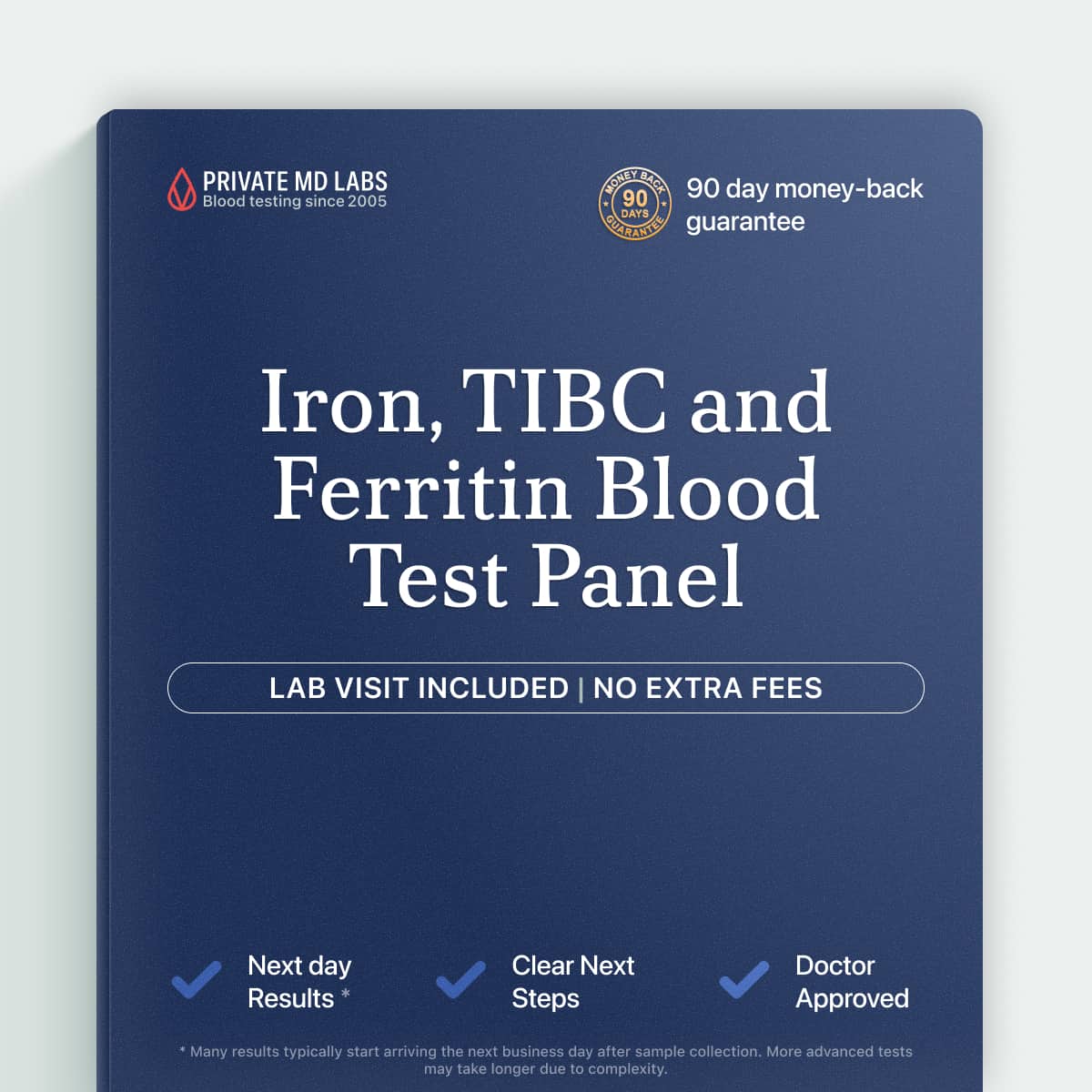 Iron, TIBC and ferritin panel to check for iron deficiency or overload
