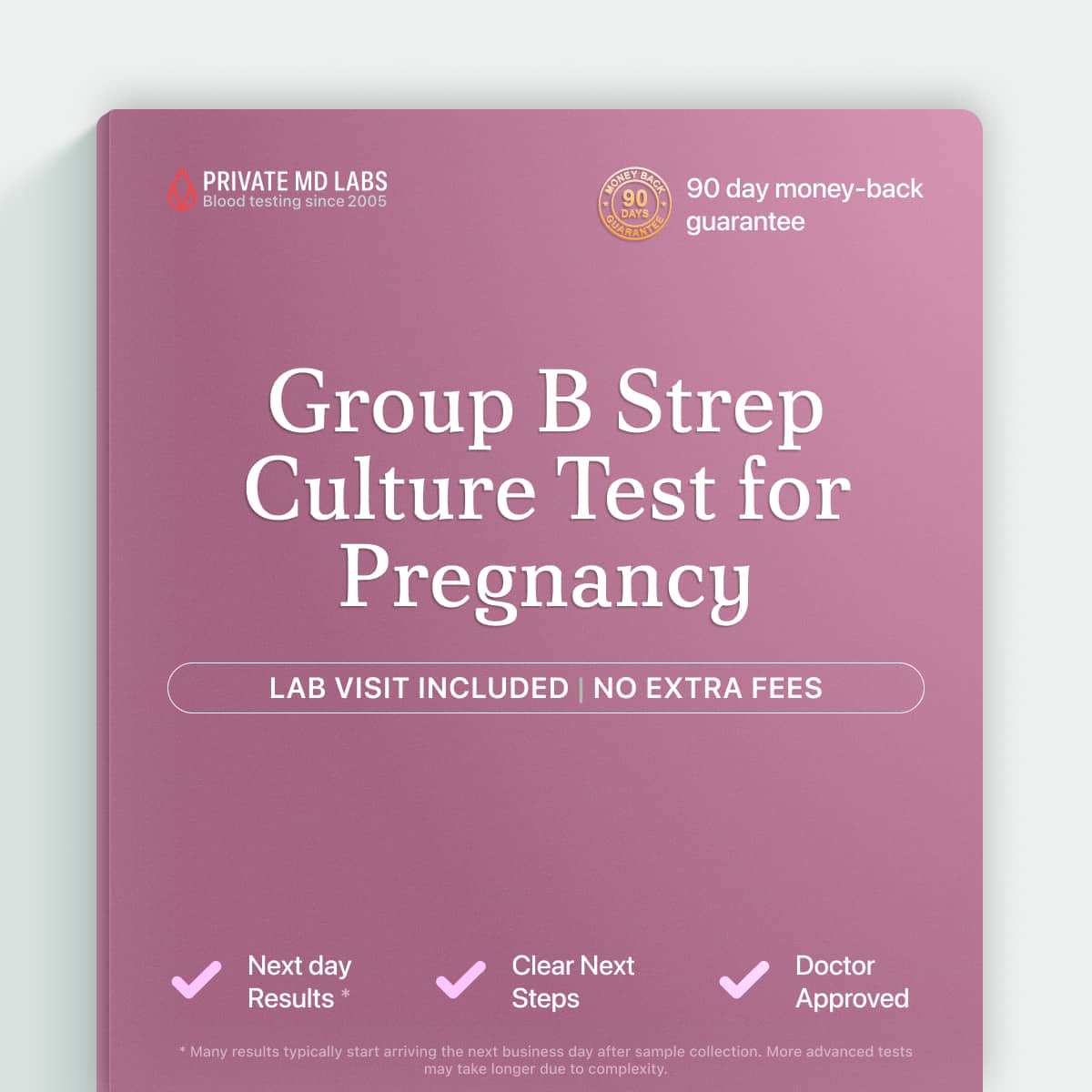 Group B Strep culture test for pregnant women preparing for a safe delivery