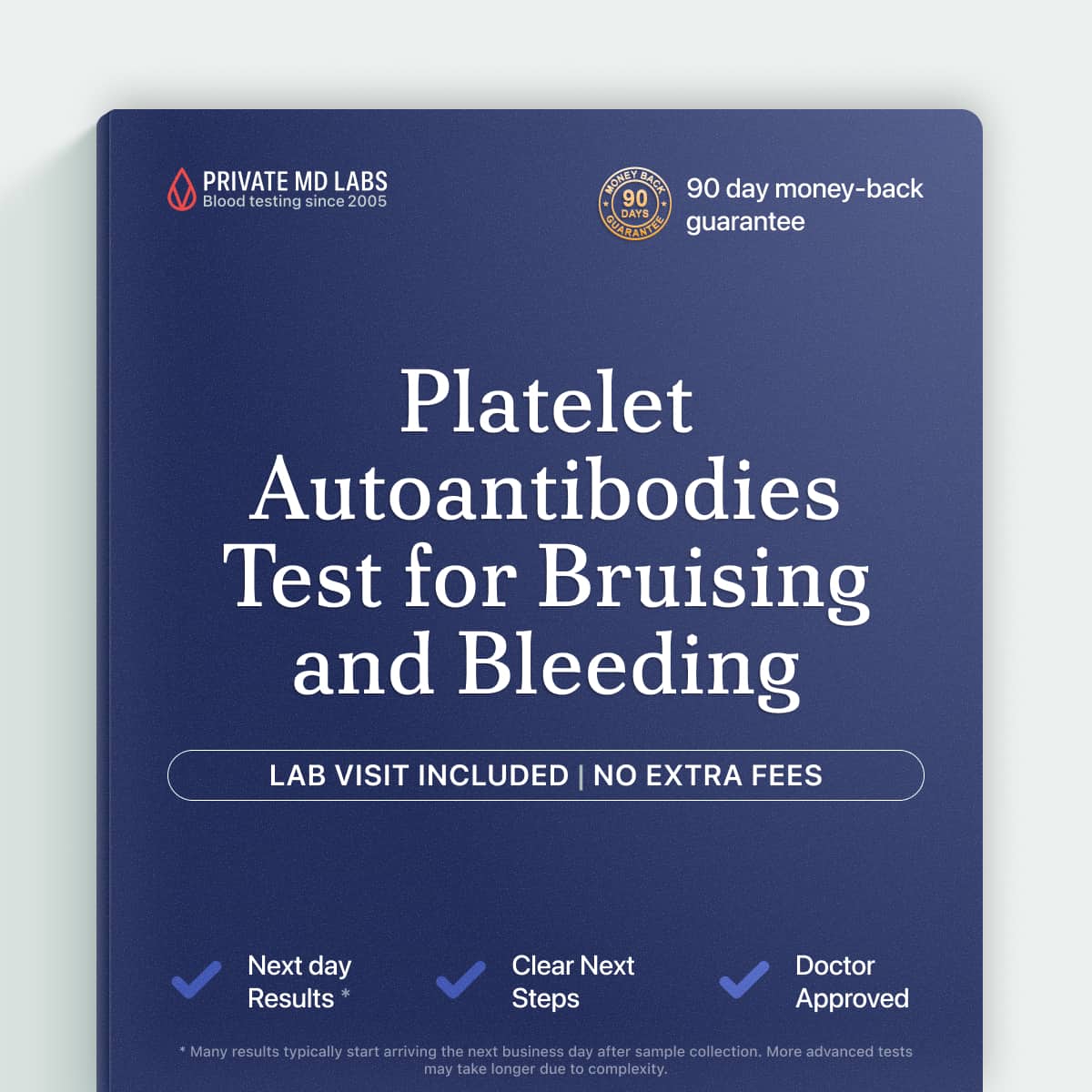 Platelet autoantibody test for adults with unexplained bruising, bleeding, or low platelet counts