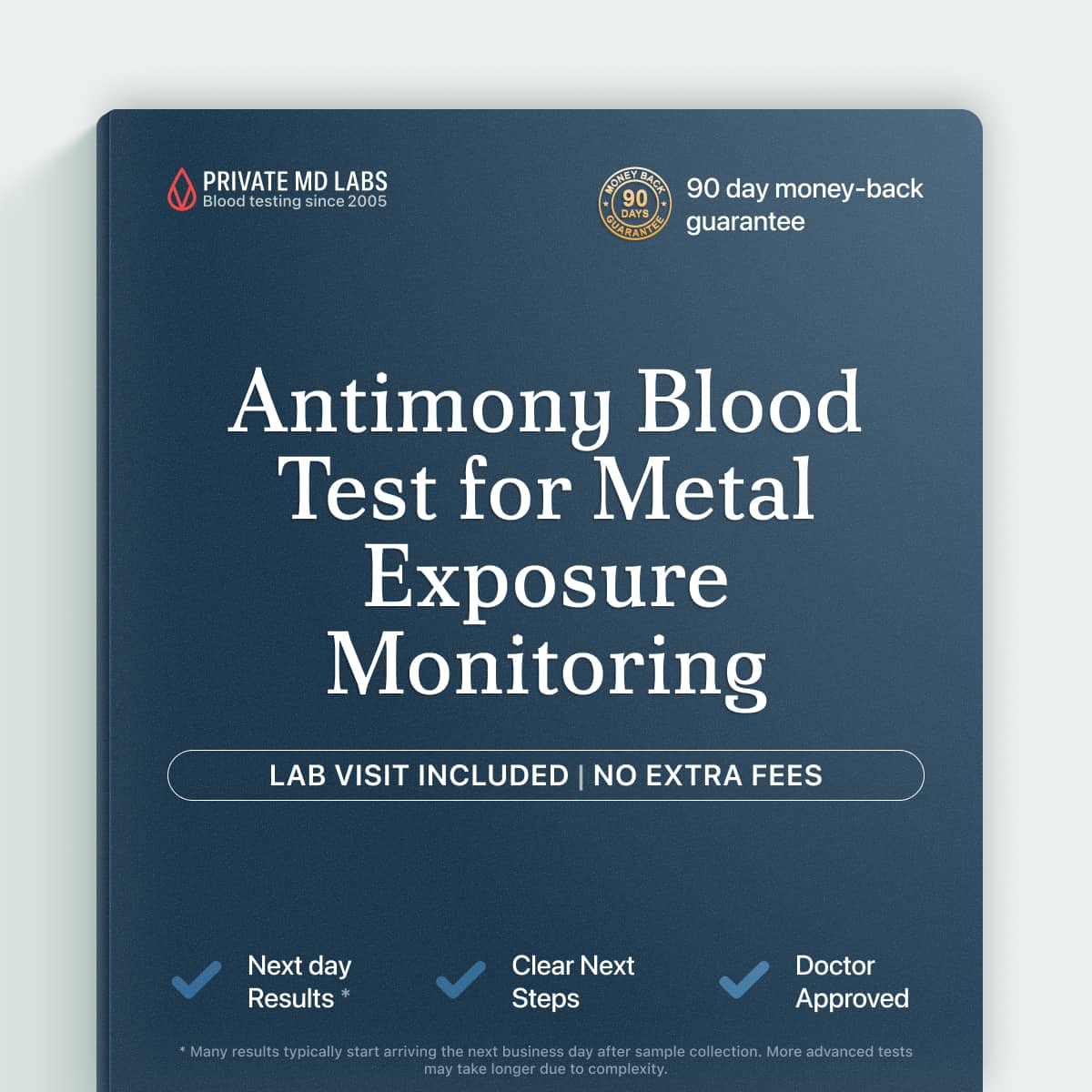 Antimony blood test for monitoring workplace or environmental heavy metal exposure