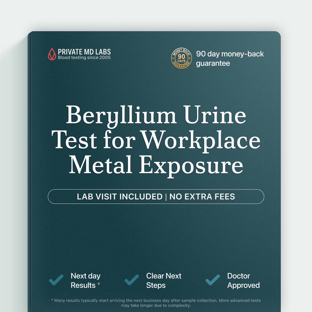Beryllium urine test for workers exposed to industrial or nuclear metal fumes