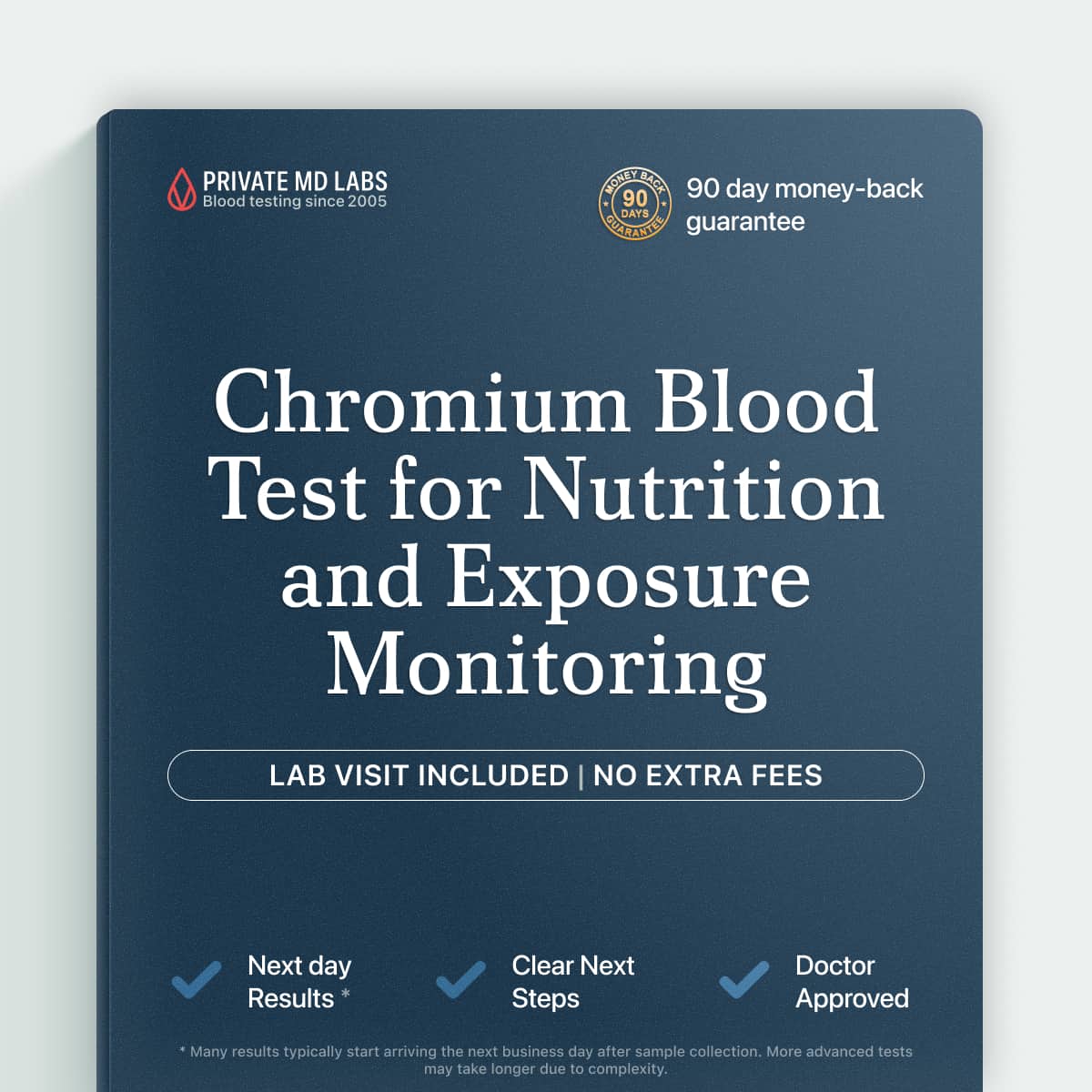 Chromium blood test for monitoring nutritional status and metal exposure levels