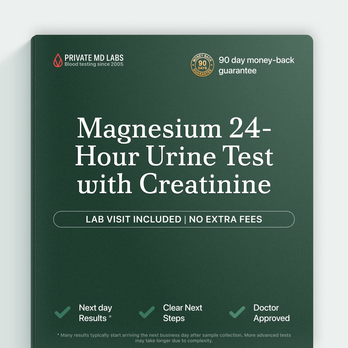 24-hour urine magnesium test for checking mineral balance and kidney function