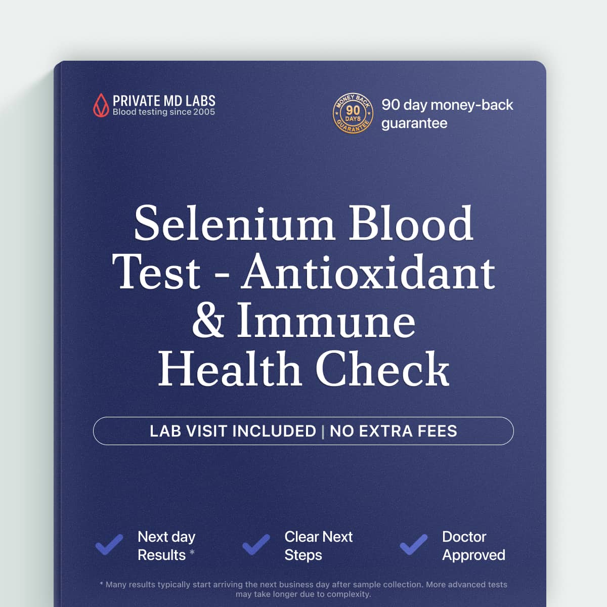 Selenium blood test for checking antioxidant mineral levels and nutrition status