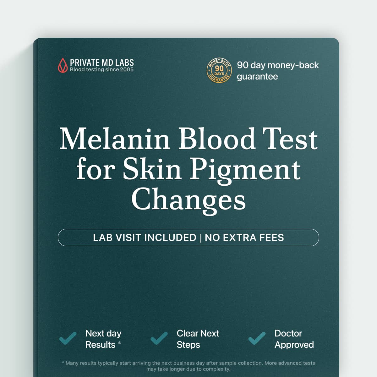 Melanin blood test for evaluating skin, hair, and pigment-related conditions