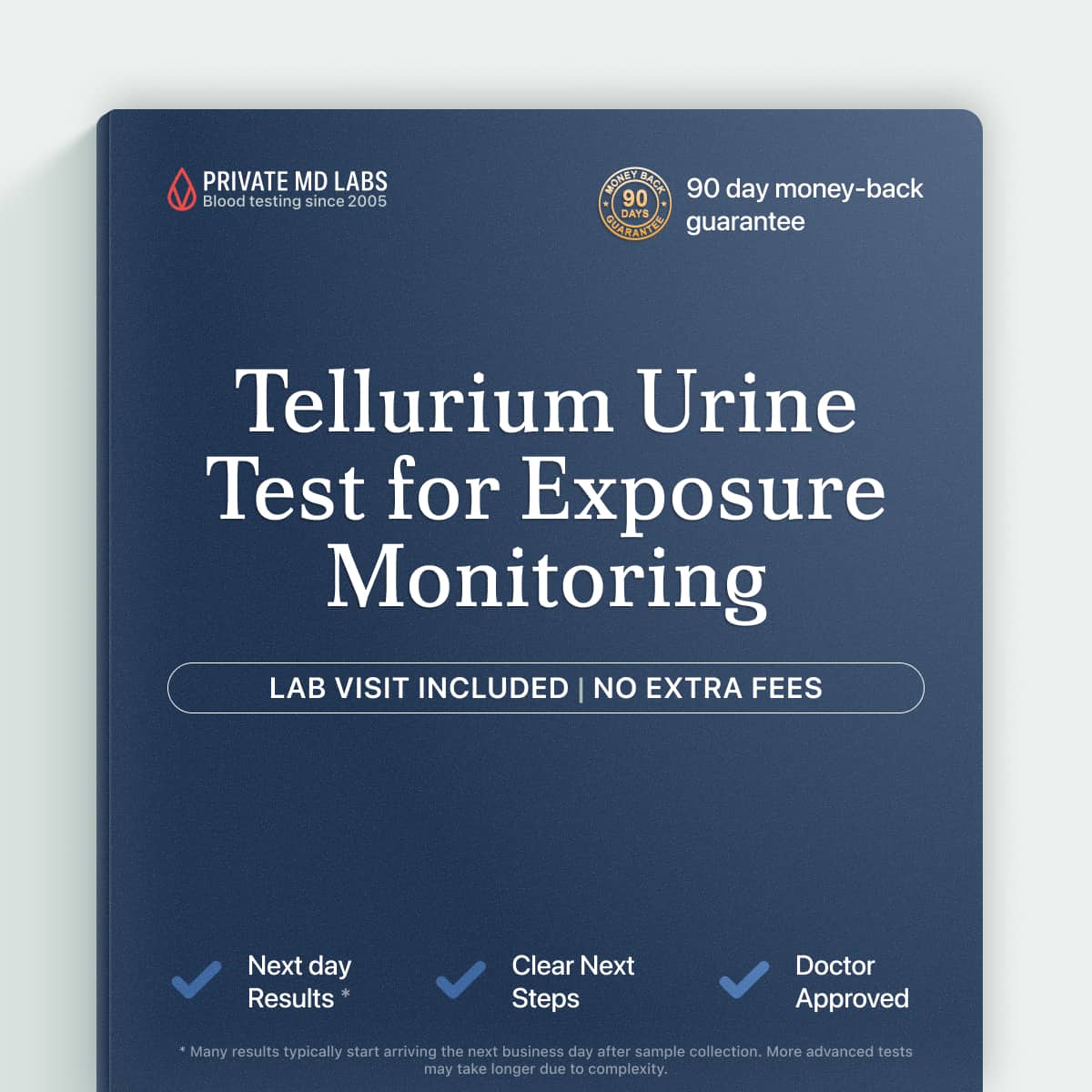 Tellurium urine test for monitoring occupational or environmental heavy metal exposure