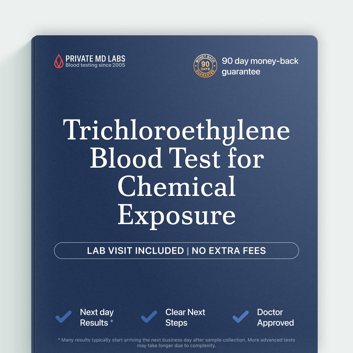 Trichloroethylene blood test for workplace chemical exposure monitoring and safety screening