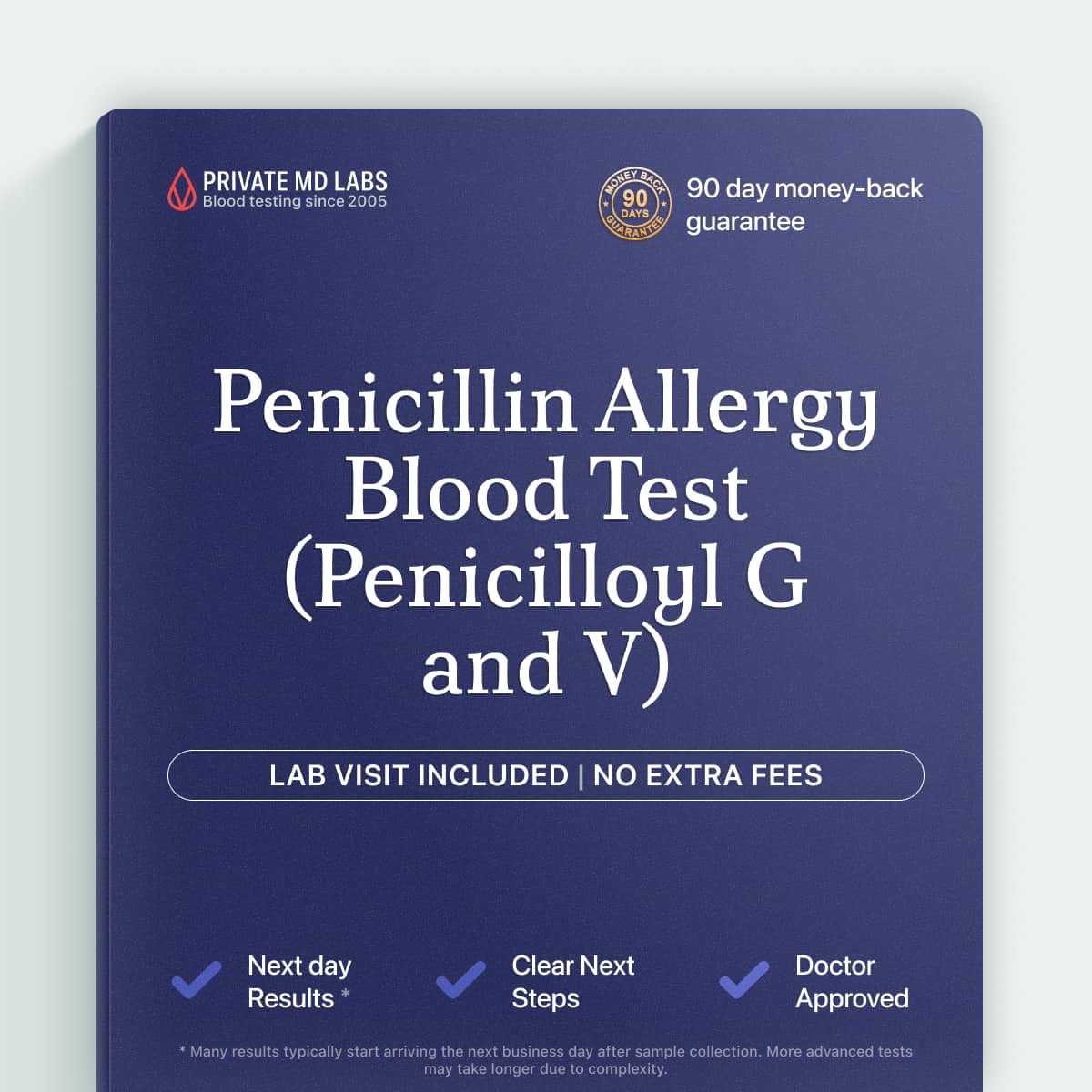 Penicillin allergy IgE blood test for people with suspected penicillin drug reactions