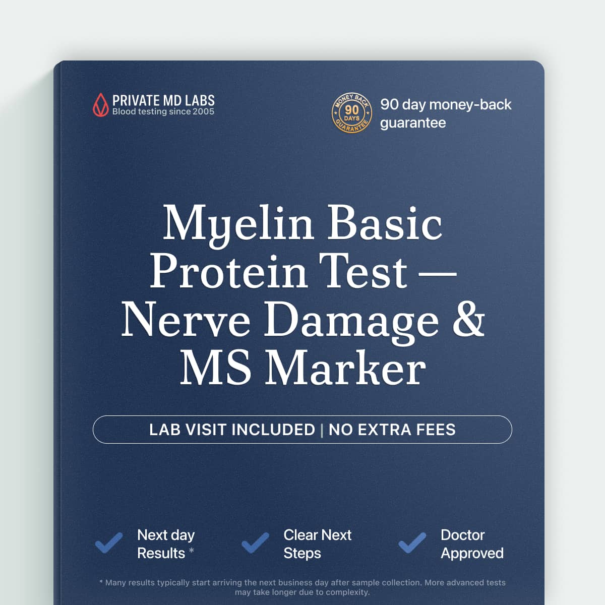 Myelin Basic Protein test for assessing nerve damage linked to MS or brain injury